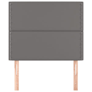 vidaXL Headboard Grey 100x5x118/128 cm Faux Leather