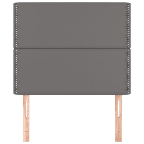 vidaXL Headboard Grey 100x5x118/128 cm Faux Leather