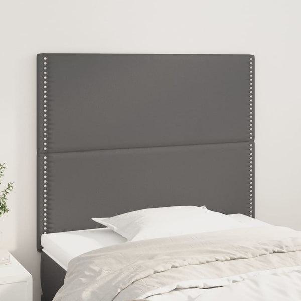 vidaXL Headboard Grey 100x5x118/128 cm Faux Leather