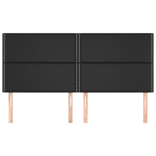 vidaXL Headboard Black 180x5x118/128 cm Faux Leather