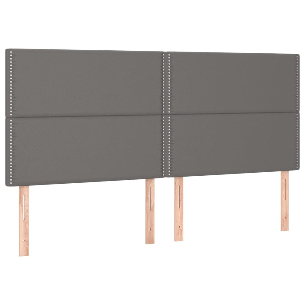 vidaXL Headboard Grey 180x5x118/128 cm Faux Leather