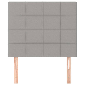 vidaXL Headboard Light Gray 80x5x118/128 cm Fabric