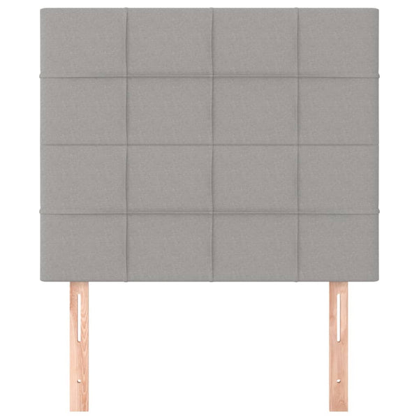 vidaXL Headboard Light Gray 80x5x118/128 cm Fabric