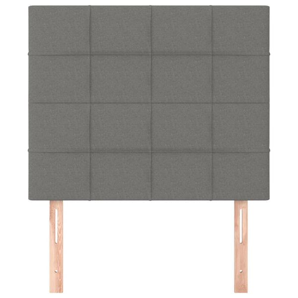 vidaXL Headboard Dark Grey 80 x 5 x 118/128 cm Fabric