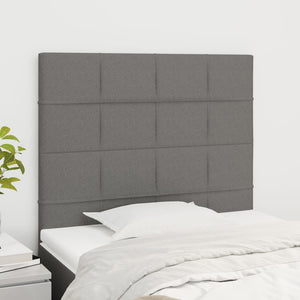 vidaXL Headboard Dark Grey 80 x 5 x 118/128 cm Fabric