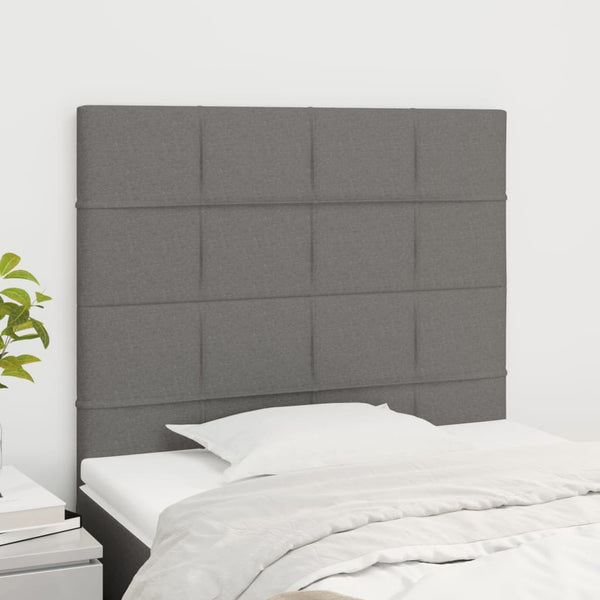 vidaXL Headboard Dark Grey 80 x 5 x 118/128 cm Fabric