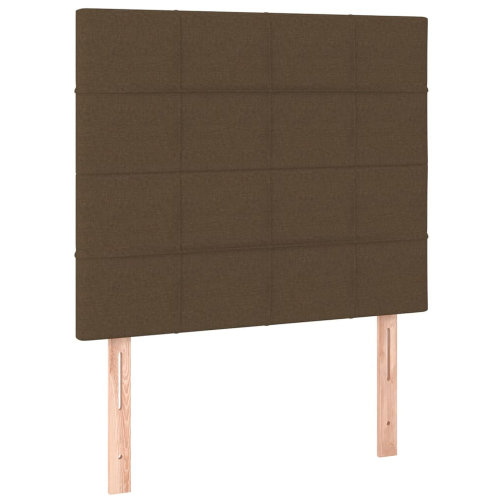 vidaXL Headboard Dark Brown 80x5x118/128 cm Fabric