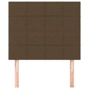 vidaXL Headboard Dark Brown 80x5x118/128 cm Fabric