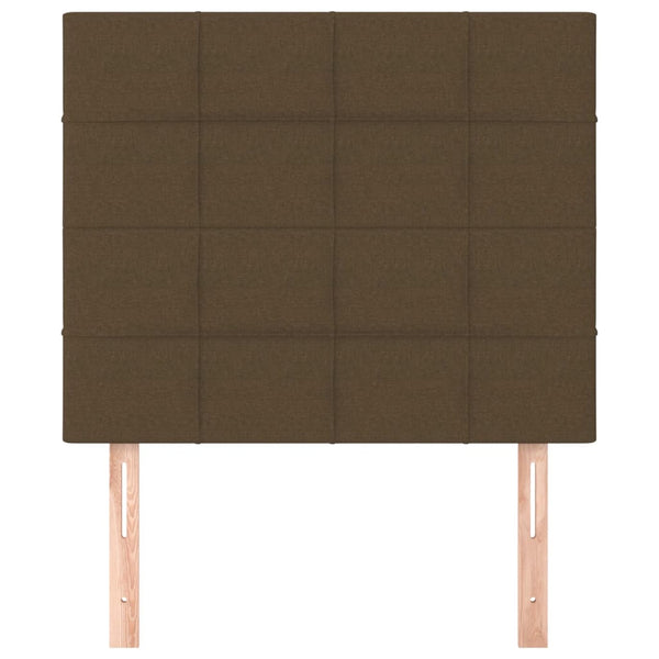 vidaXL Headboard Dark Brown 80x5x118/128 cm Fabric
