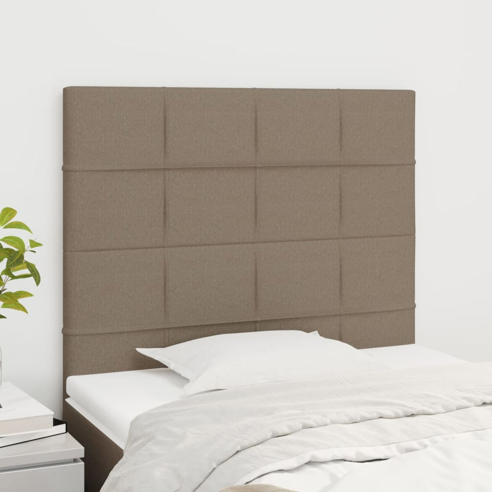 vidaXL Headboard Taupe 80x5x118/128 cm Fabric