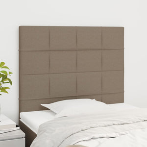 vidaXL Headboard Taupe 80x5x118/128 cm Fabric