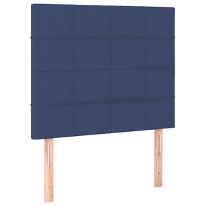 vidaXL Headboard Blue 80x5x118/128 cm Fabric