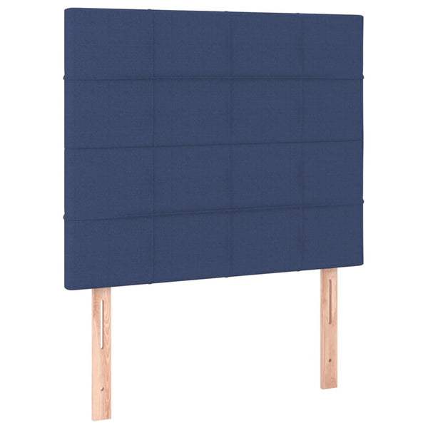 vidaXL Headboard Blue 80x5x118/128 cm Fabric