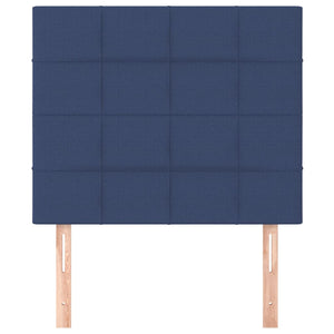 vidaXL Headboard Blue 80x5x118/128 cm Fabric
