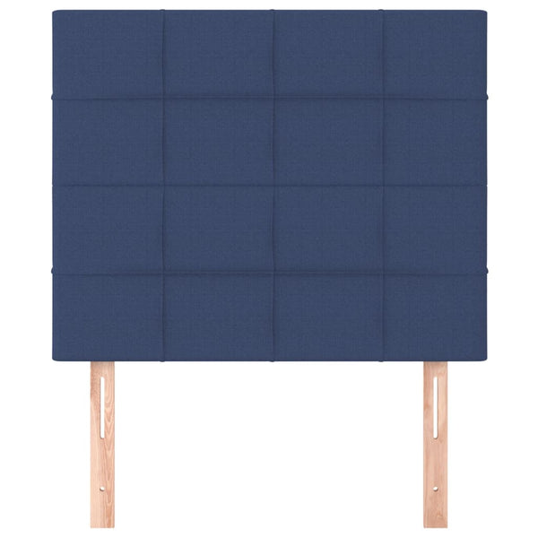 vidaXL Headboard Blue 80x5x118/128 cm Fabric