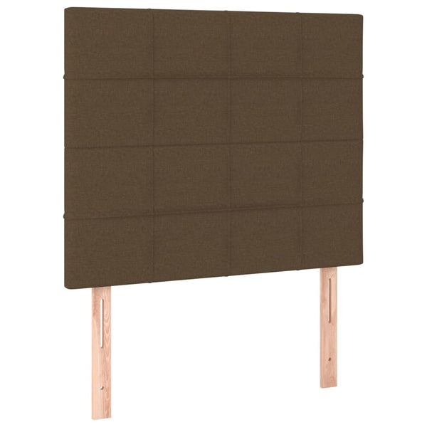 vidaXL Headboard Dark Brown 90x5x118/128 cm Fabric