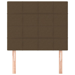 vidaXL Headboard Dark Brown 90x5x118/128 cm Fabric
