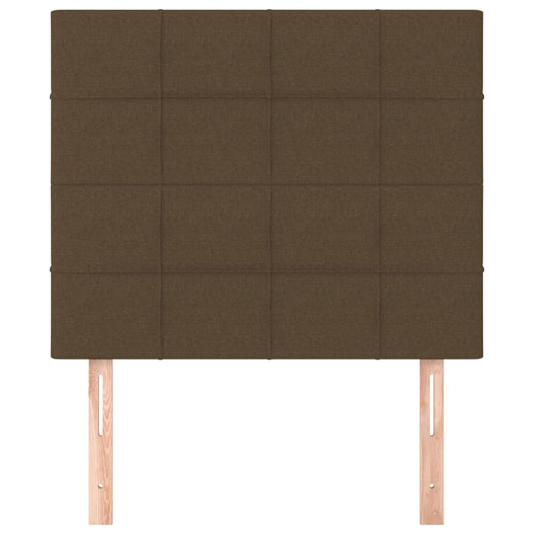 vidaXL Headboard Dark Brown 90x5x118/128 cm Fabric