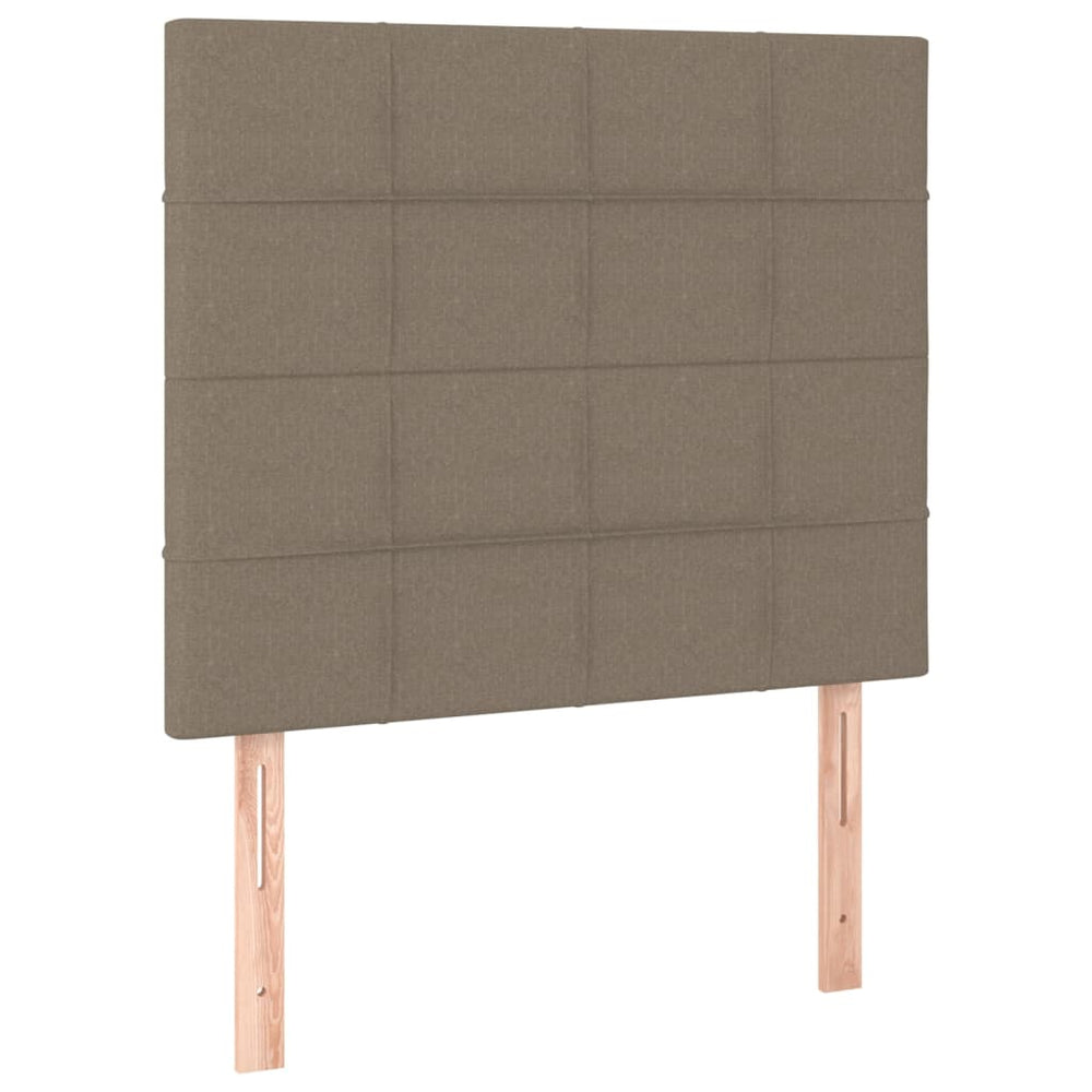 vidaXL Headboard Taupe 90x5x118/128 cm Fabric