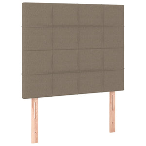 vidaXL Headboard Taupe 90x5x118/128 cm Fabric