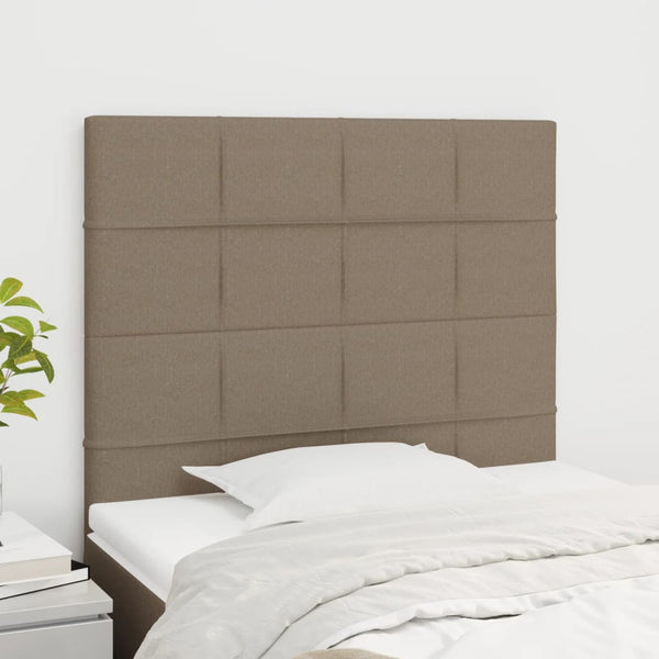 vidaXL Headboard Taupe 90x5x118/128 cm Fabric