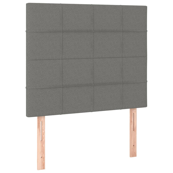 vidaXL Headboard Dark Grey 100 x 5 x 118/128 cm Fabric