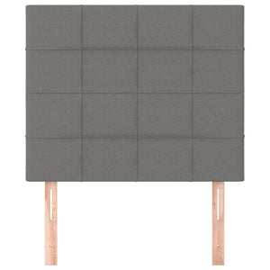 vidaXL Headboard Dark Grey 100 x 5 x 118/128 cm Fabric