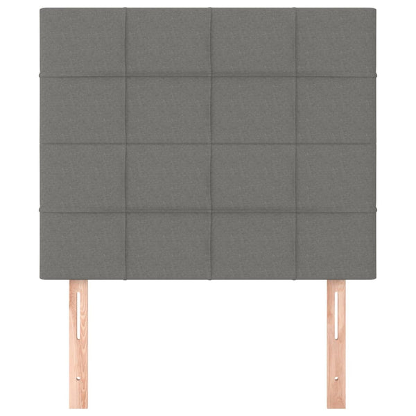 vidaXL Headboard Dark Grey 100 x 5 x 118/128 cm Fabric