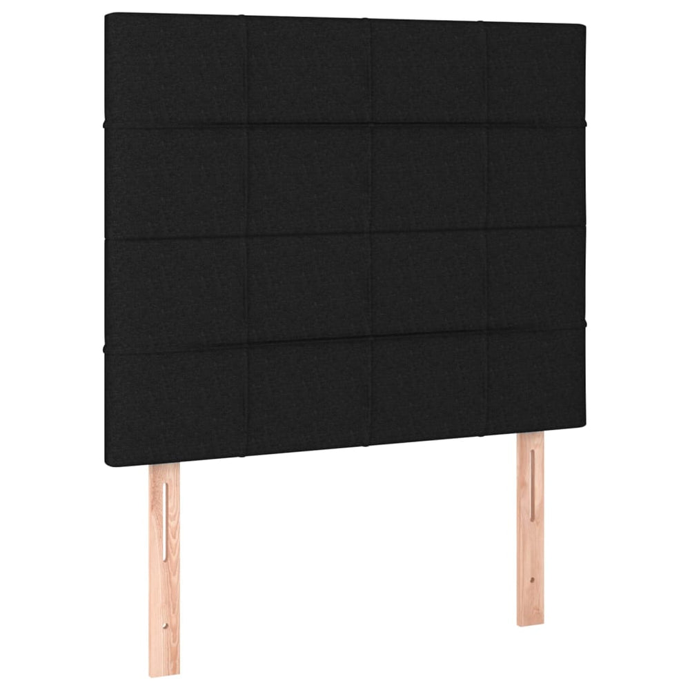 vidaXL Headboard Black 100 x 5 x 118/128 cm Fabric