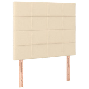 vidaXL Headboard Cream 100x5x118/128 cm Fabric