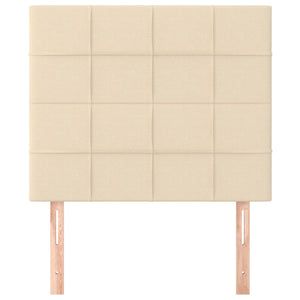 vidaXL Headboard Cream 100x5x118/128 cm Fabric