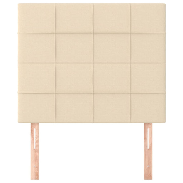 vidaXL Headboard Cream 100x5x118/128 cm Fabric