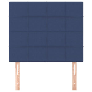 vidaXL Headboard Blue 100 x 5 x 118/128 cm Fabric