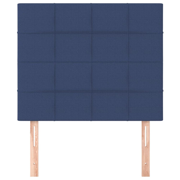 vidaXL Headboard Blue 100 x 5 x 118/128 cm Fabric