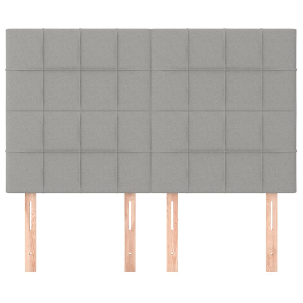 vidaXL Headboard Light Gray 144x5x118/128 cm Fabric