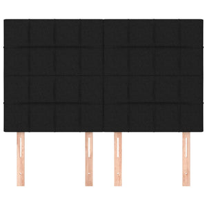 vidaXL Headboard Black 144x5x118/128 cm Fabric