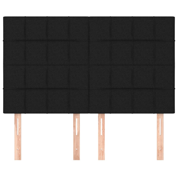 vidaXL Headboard Black 144x5x118/128 cm Fabric