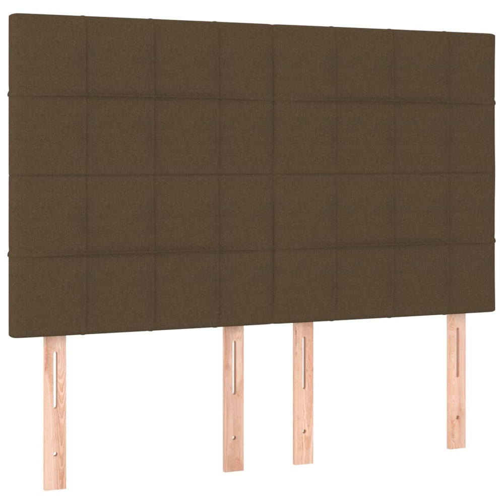 vidaXL Headboard Dark Brown 144x5x118/128 cm Fabric