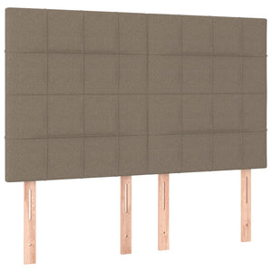 vidaXL Headboard Taupe 144x5x118/128 cm Fabric