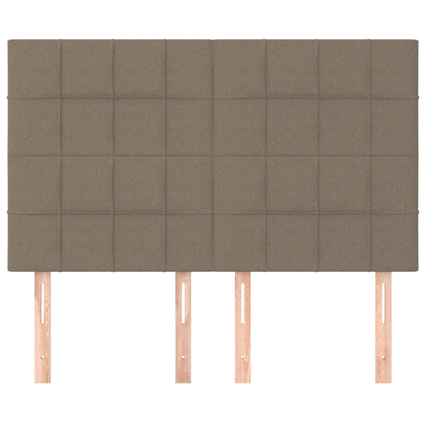 vidaXL Headboard Taupe 144x5x118/128 cm Fabric