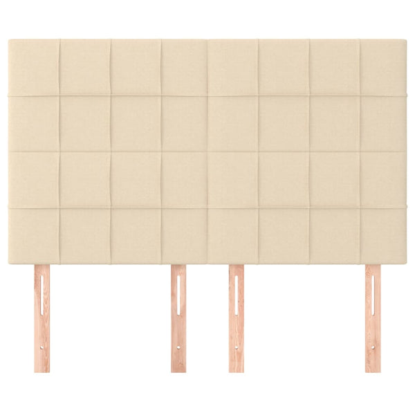 vidaXL Headboard Cream 144x5x118/128 cm Fabric