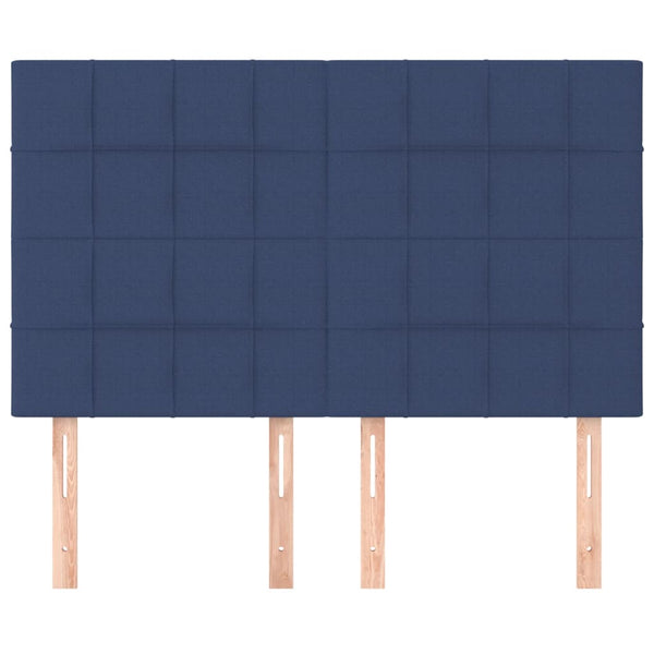 vidaXL Headboard Blue 144x5x118/128 cm Fabric
