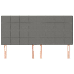 vidaXL Headboard Dark Grey 160 x 5 x 118/128 cm Fabric