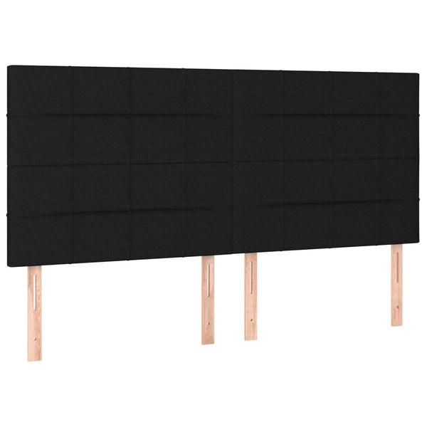 vidaXL Headboard Black 160 x 5 x 118/128 cm Fabric