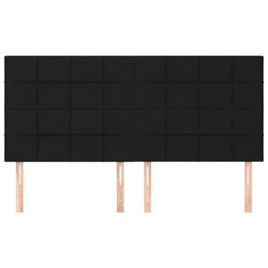 vidaXL Headboard Black 160 x 5 x 118/128 cm Fabric