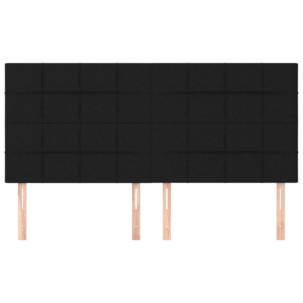 vidaXL Headboard Black 160 x 5 x 118/128 cm Fabric