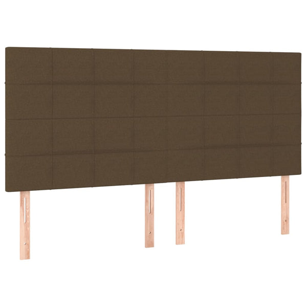 vidaXL Headboard Dark Brown 160 x 5 x 118/128 cm Fabric