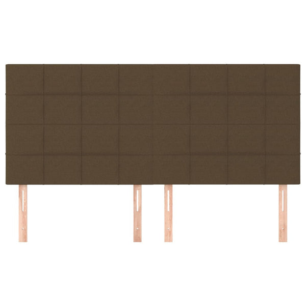 vidaXL Headboard Dark Brown 160 x 5 x 118/128 cm Fabric
