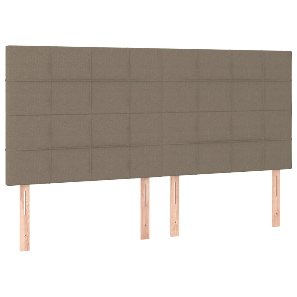 vidaXL Headboard Taupe 160x5x118/128 cm Fabric
