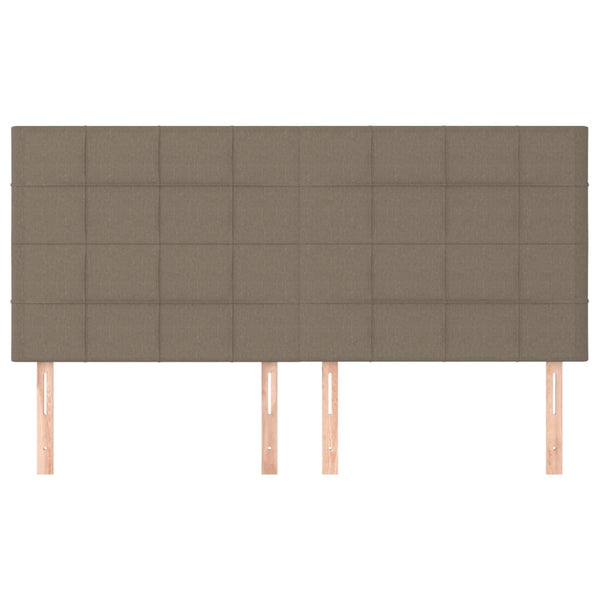 vidaXL Headboard Taupe 160x5x118/128 cm Fabric